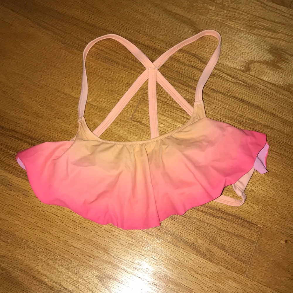 Pink and orange ombré bathing suit top
